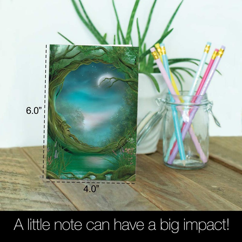 Tree-Free Greetings - All Occasion Cards - Artful Designs - 12 Greeting Cards + White Envelopes - Made in USA - 100% Recycled Paper - 4 x 6 - Day and Night (FS66495) - Image 5